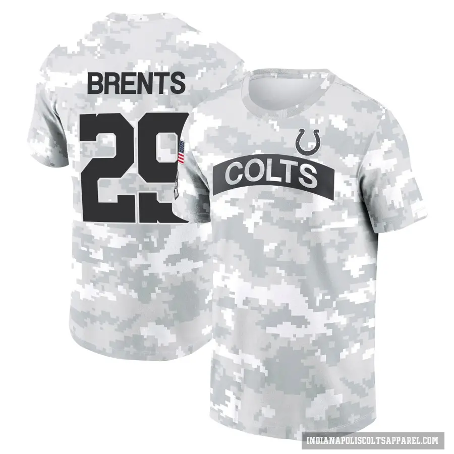 Men's ＃29 JuJu Brents Indianapolis Colts Camo Arctic 2024 Salute to Service Performance T-Shirt