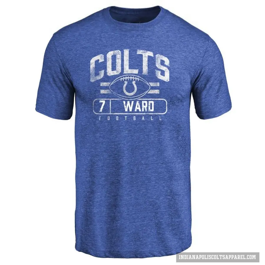 Men's ＃7 Charvarius Ward Indianapolis Colts Royal Flanker T-Shirt