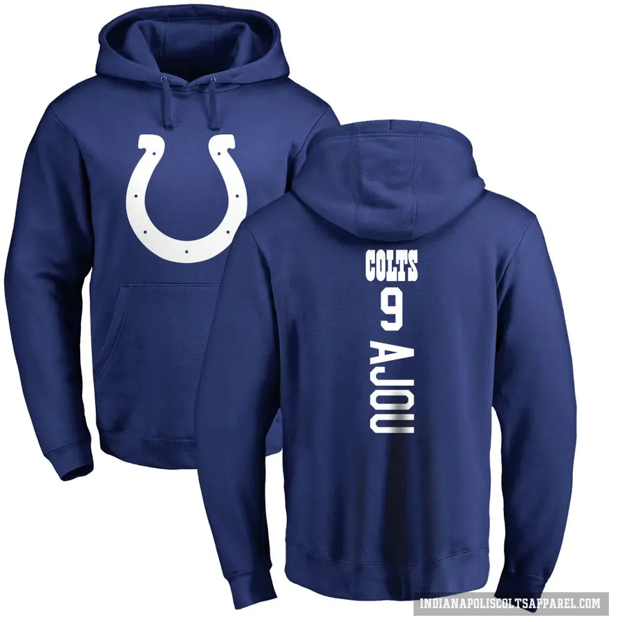 Men's ＃9 Ajou Ajou Indianapolis Colts Royal Pro Line Backer Pullover Hoodie