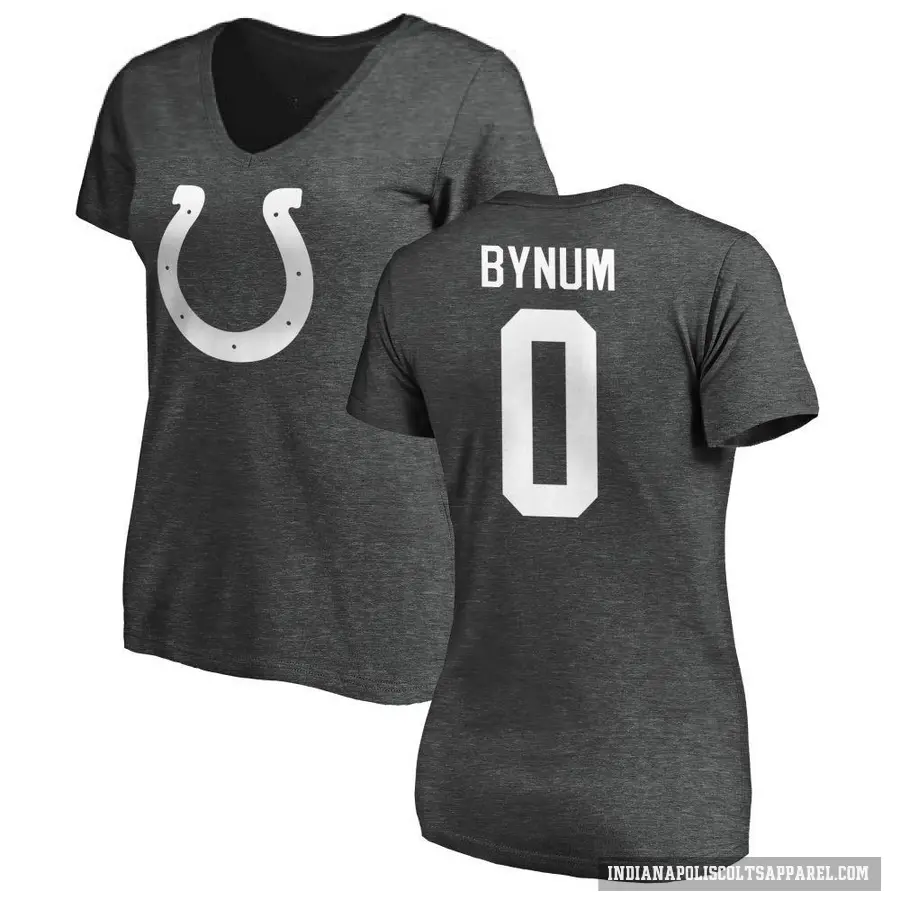 Women's ＃0 Camryn Bynum Indianapolis Colts Ash One Color T-Shirt