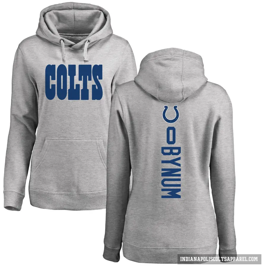 Women's ＃0 Camryn Bynum Indianapolis Colts Pro Line Ash Backer Pullover Hoodie