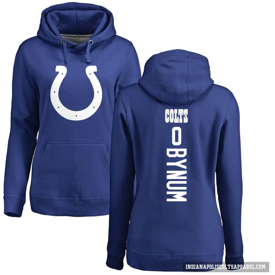 Women's ＃0 Camryn Bynum Indianapolis Colts Royal Pro Line Backer Pullover Hoodie