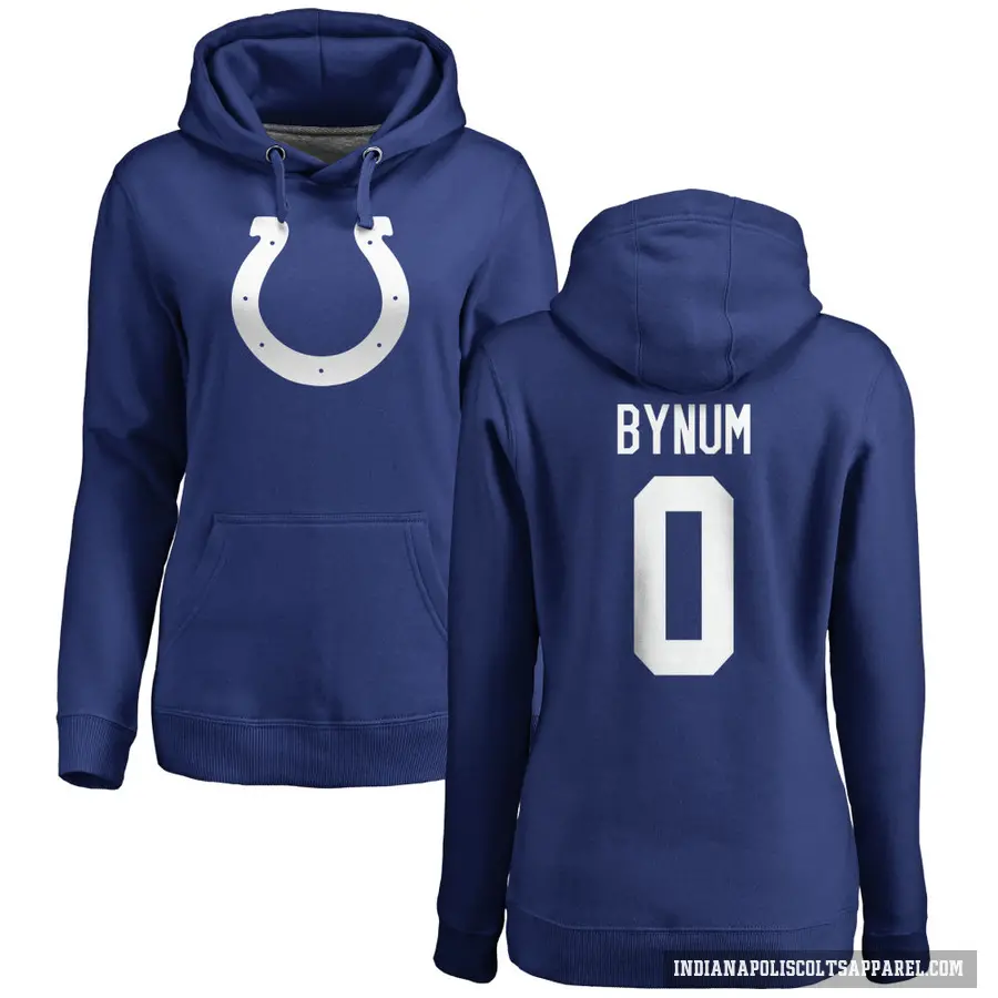 Women's ＃0 Camryn Bynum Indianapolis Colts Royal Pro Line Logo Pullover Hoodie