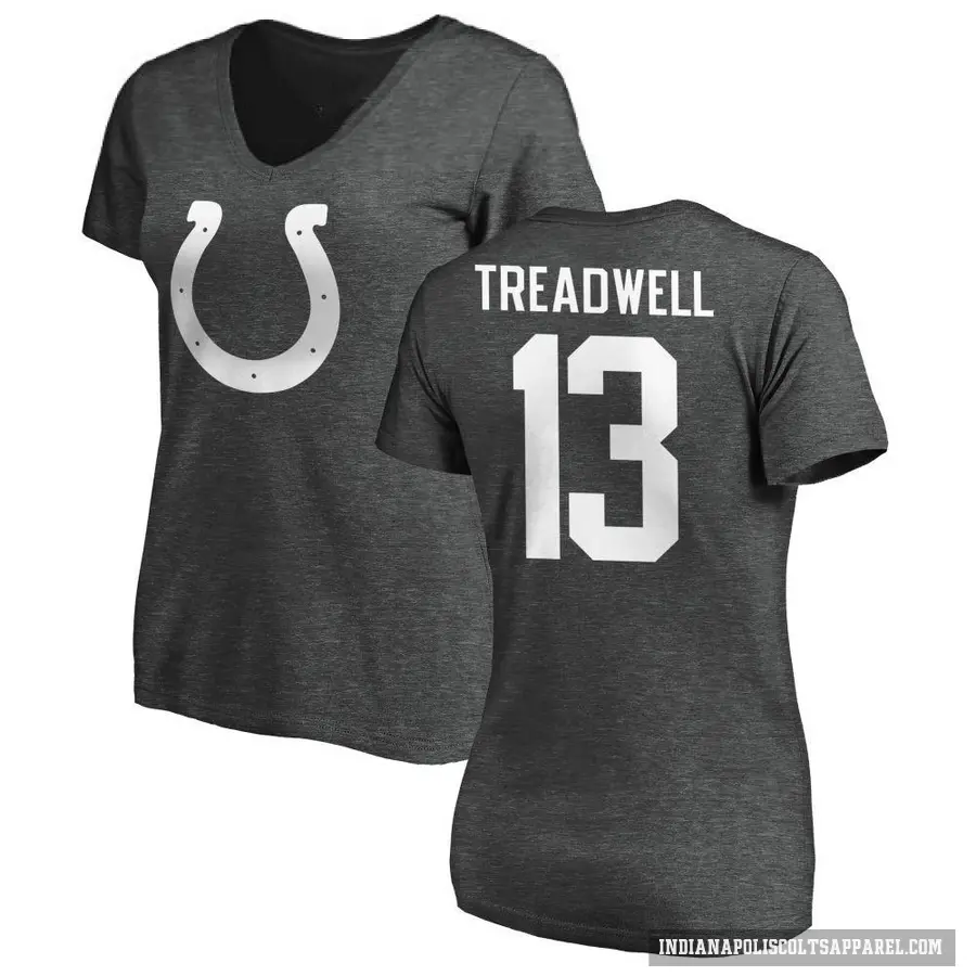 Women's ＃13 Laquon Treadwell Indianapolis Colts Ash One Color T-Shirt