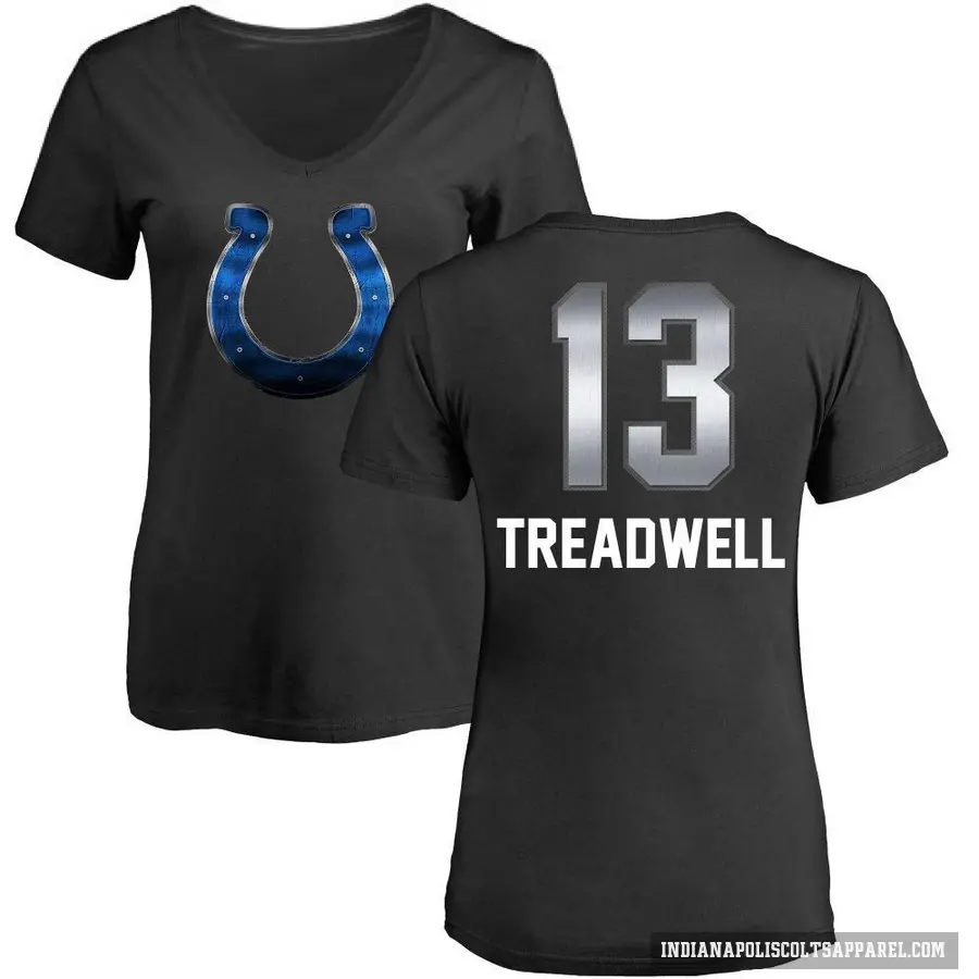 Women's ＃13 Laquon Treadwell Indianapolis Colts Black Midnight Mascot T-Shirt