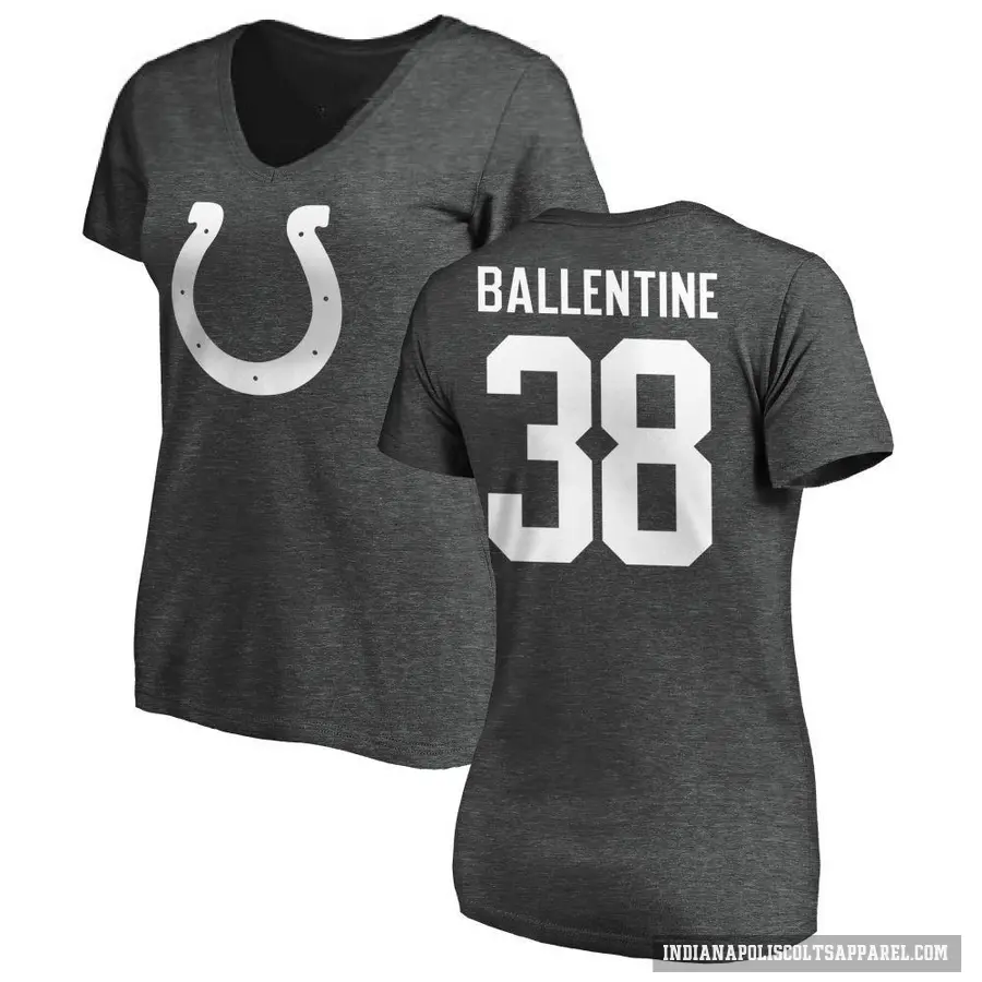 Women's ＃38 Corey Ballentine Indianapolis Colts Ash One Color T-Shirt