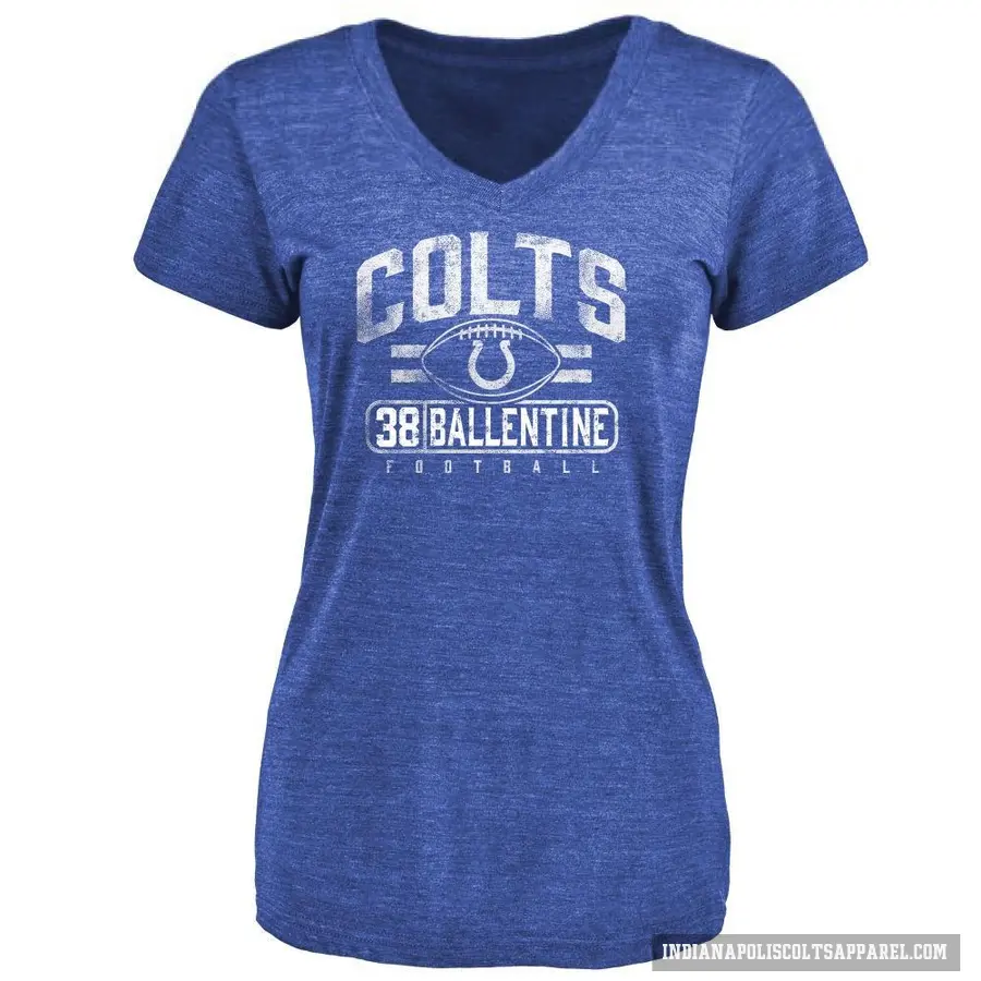Women's ＃38 Corey Ballentine Indianapolis Colts Royal Flanker T-Shirt