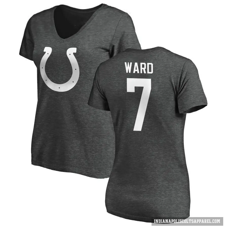Women's ＃7 Charvarius Ward Indianapolis Colts Ash One Color T-Shirt