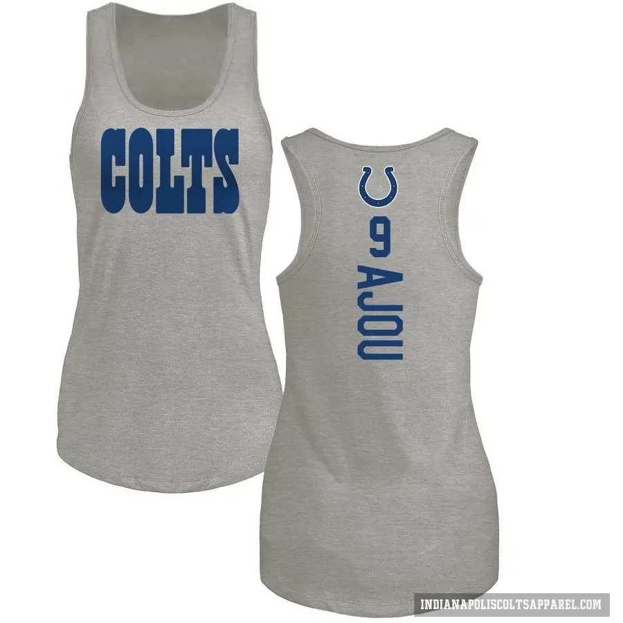 Women's ＃9 Ajou Ajou Indianapolis Colts Ash Backer Tank Top