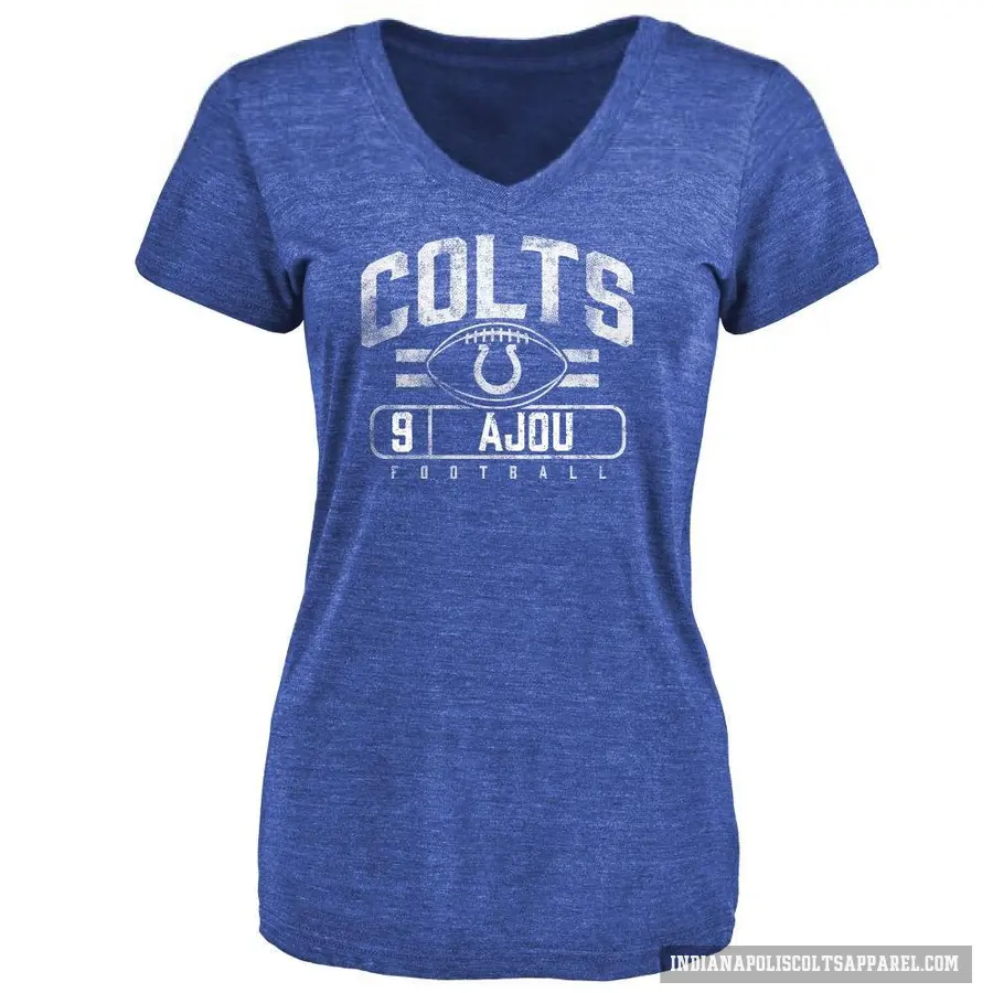 Women's ＃9 Ajou Ajou Indianapolis Colts Royal Flanker T-Shirt