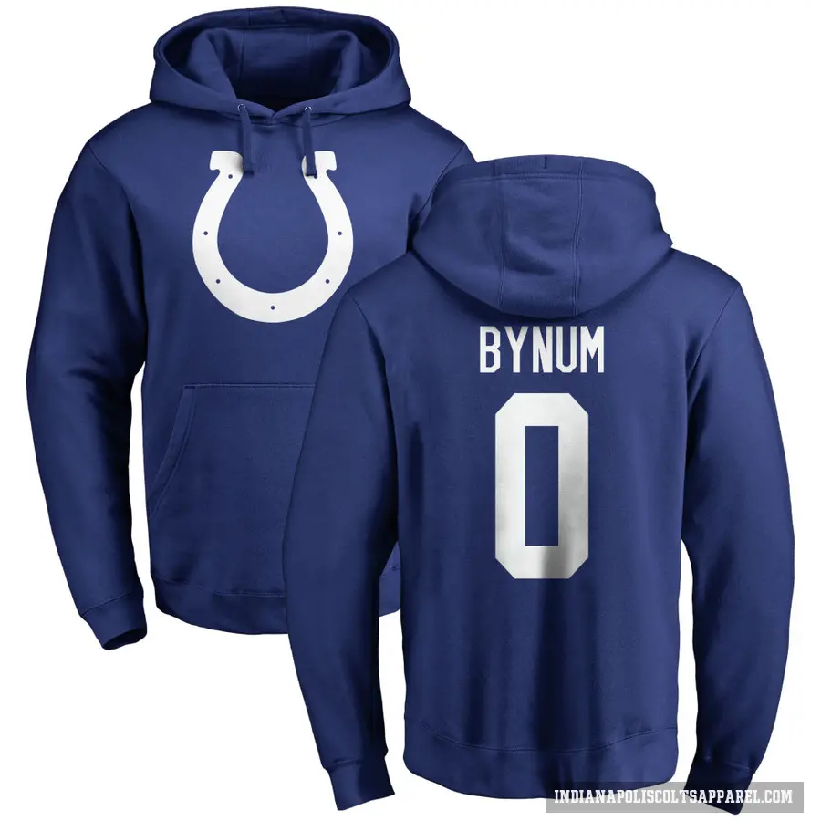 Youth ＃0 Camryn Bynum Indianapolis Colts Royal Pro Line Name & Number Logo Pullover Hoodie