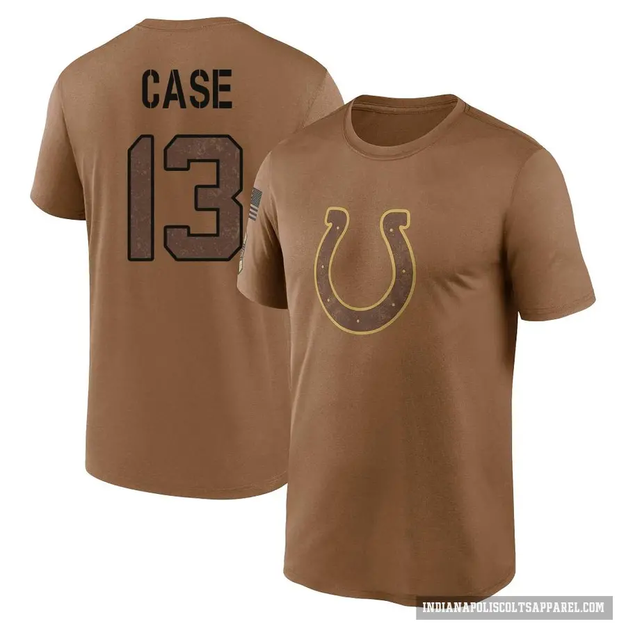 Youth ＃13 Kody Case Indianapolis Colts Brown 2023 Salute To Service Performance T-Shirt