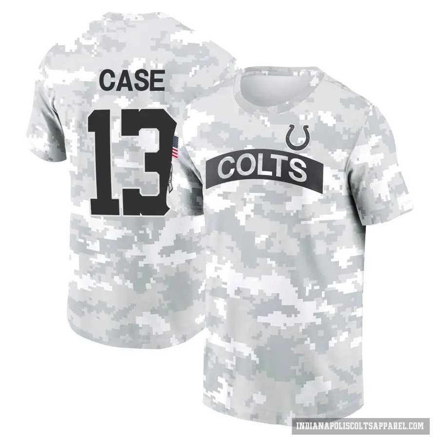 Youth ＃13 Kody Case Indianapolis Colts Camo Arctic 2024 Salute to Service Performance T-Shirt