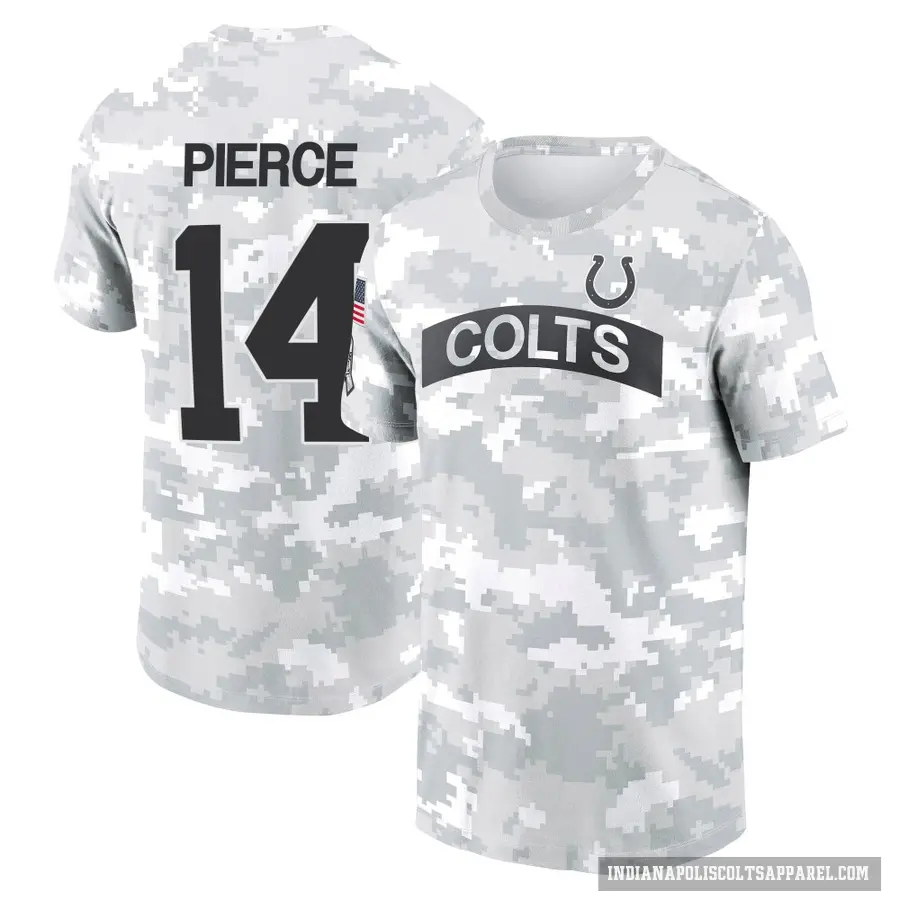 Youth ＃14 Alec Pierce Indianapolis Colts Camo Arctic 2024 Salute to Service Performance T-Shirt