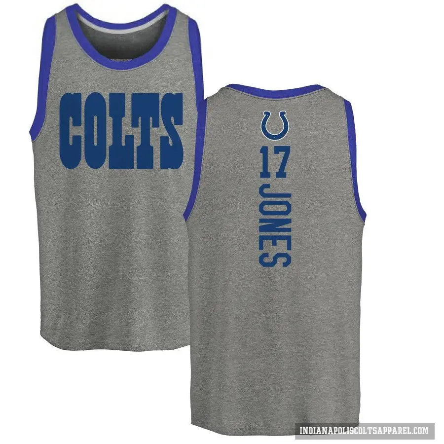 Youth ＃17 Daniel Jones Indianapolis Colts Ash Backer Tank Top