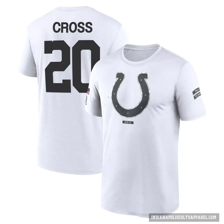 Youth ＃20 Nick Cross Indianapolis Colts White 2024 Salute to Service Performance T-Shirt