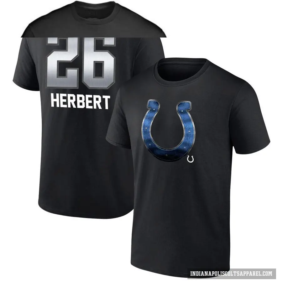 Youth ＃26 Khalil Herbert Indianapolis Colts Black Midnight Mascot T-Shirt