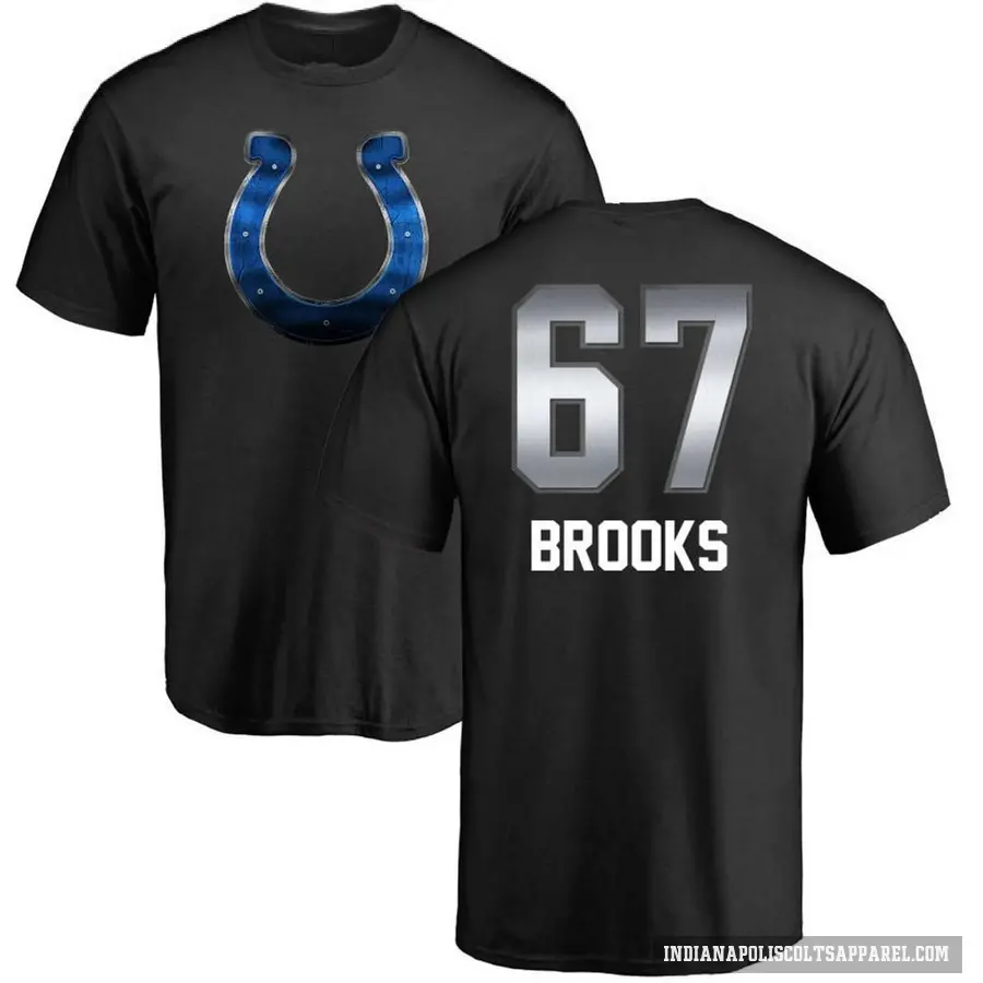 Youth ＃67 Mason Brooks Indianapolis Colts Black Midnight Mascot T-Shirt