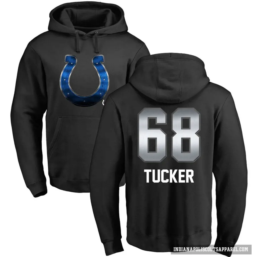Youth ＃68 Dalton Tucker Indianapolis Colts Black Midnight Mascot Pullover Hoodie