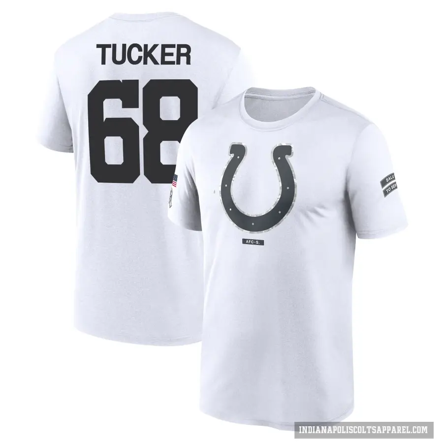 Youth ＃68 Dalton Tucker Indianapolis Colts White 2024 Salute to Service Performance T-Shirt
