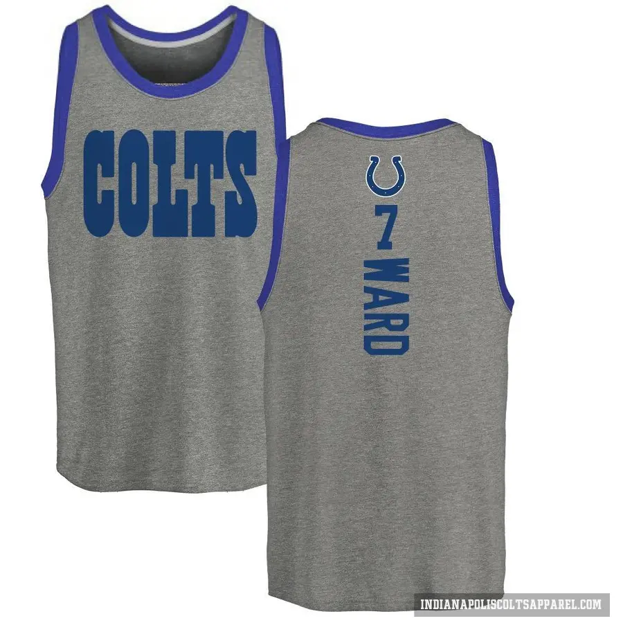 Youth ＃7 Charvarius Ward Indianapolis Colts Ash Backer Tank Top
