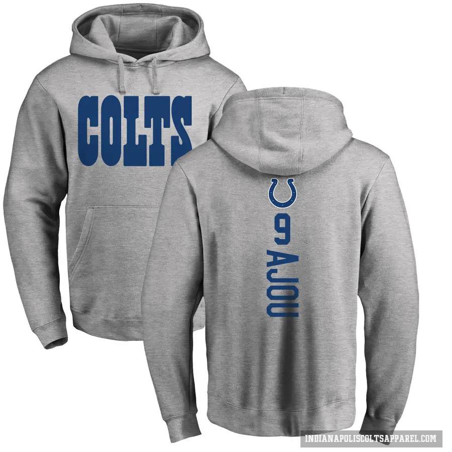 Youth ＃9 Ajou Ajou Indianapolis Colts Pro Line Ash Backer Pullover Hoodie